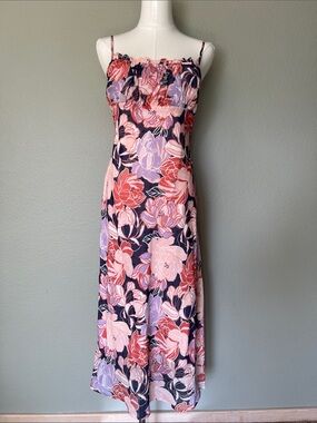 Hello Molly Floral Maxi Dress in Pink & Navy